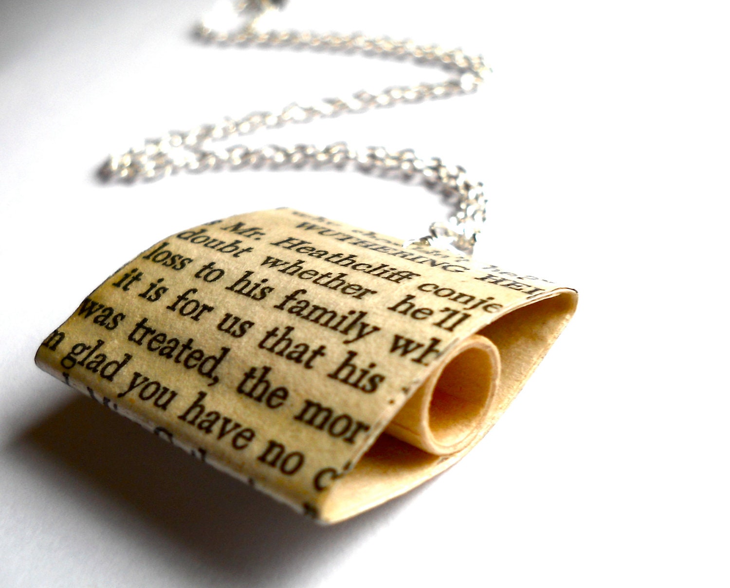 Book Necklace, Wuthering Heights