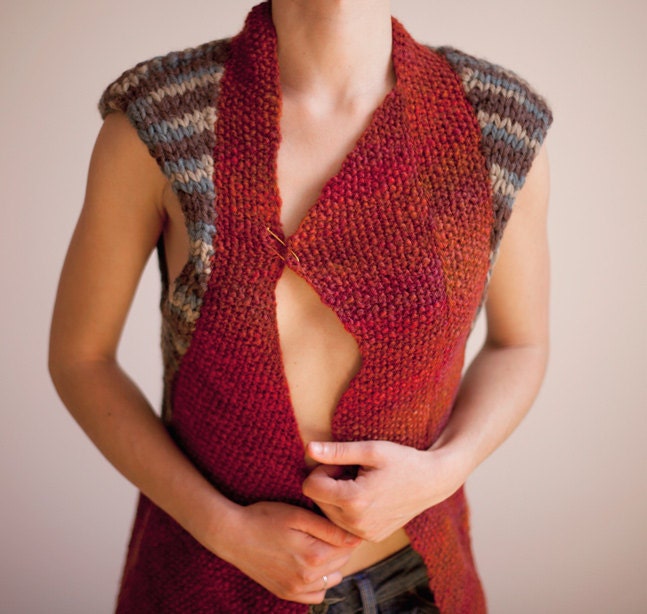 Sleeveless cardigan vest