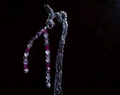 Swarovski Pink Tail of Crystal on Humming Bird and Flower Book Mark 6" Long