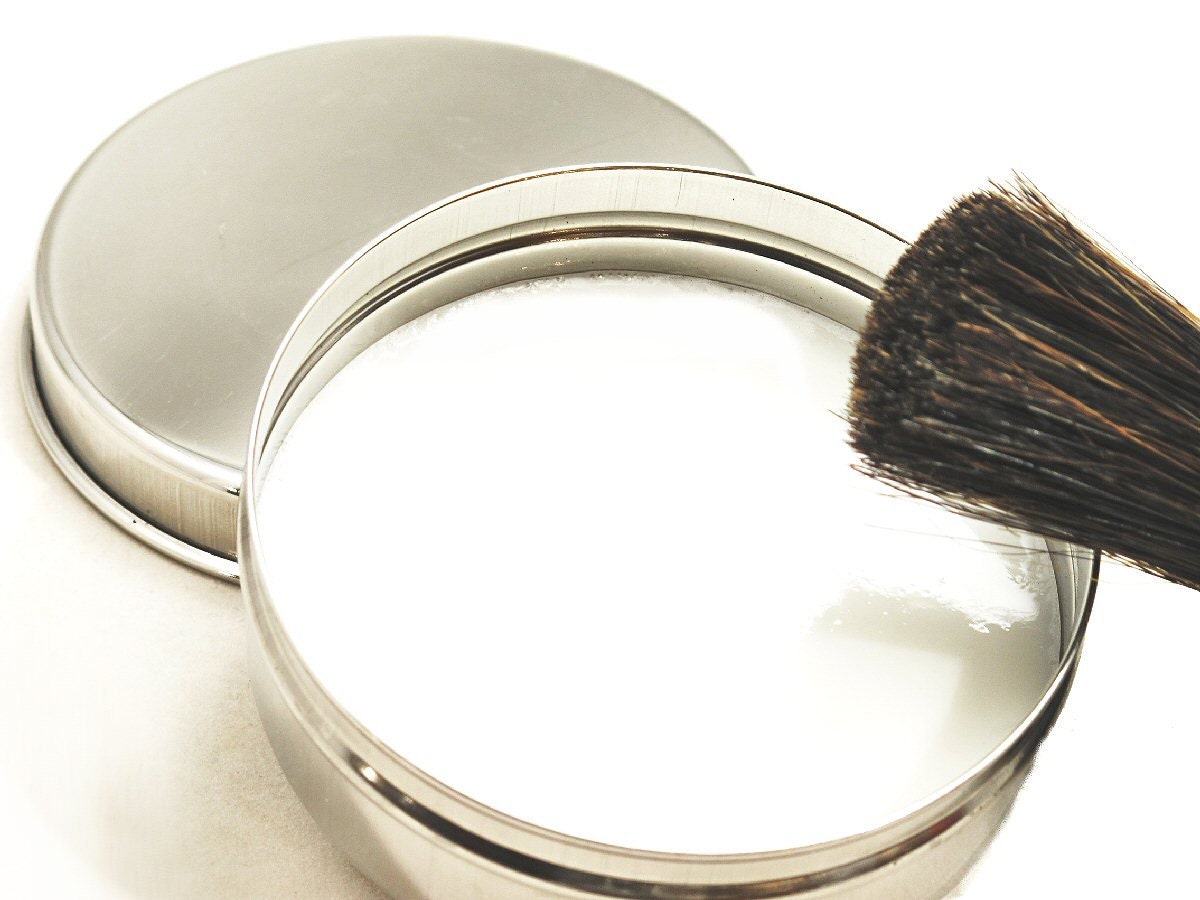 Shave Soap in Stainless Steel Bowl with Lid Travel Shaving Soap