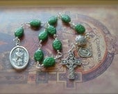 Saint Patrick Shamrock Beads Pocket Rosary