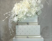 Cream Wedding Card Box, Reception Card Holder, Custom Made, Unique, Secure, Elegant