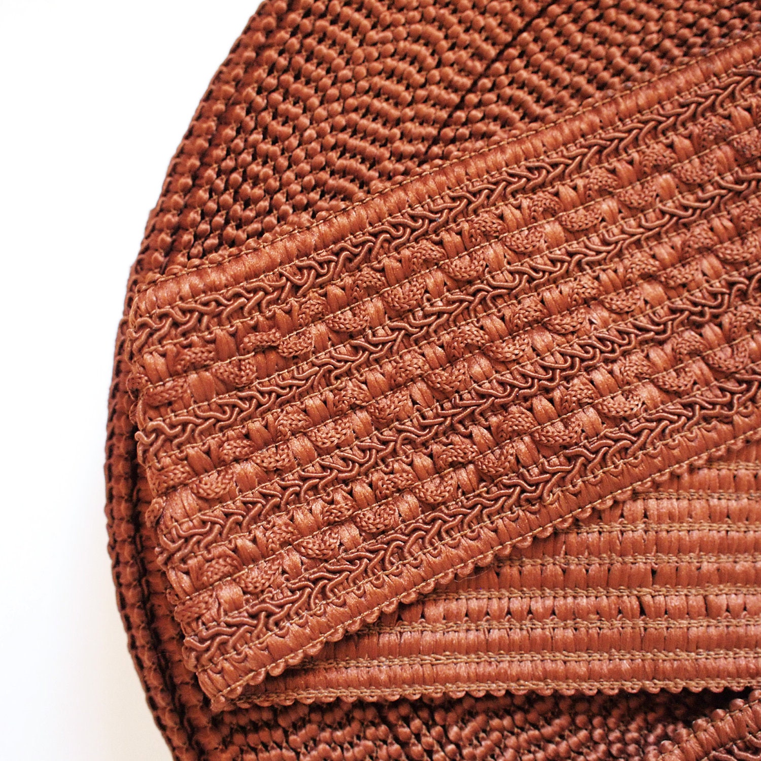NEW STOCK 4"inches (7.5cm) Reddish Brown Textured Cotton Stretch Elastic Band. (1 Yard)