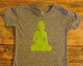 Ohm Buddha Baby Toddler or Adult Tee Organic blend tee Yoga Namaste unique childrens present