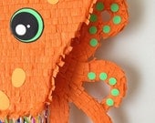 Octopus Pinata. Large Orange Octopus Pinata