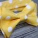 Yellow Bow Tie -- Yellow Bowtie -- Boys Bow Tie in Yellow and White Dot -- Yellow Dot Tie for Kids -- Yellow Tie for Men