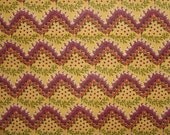 Fat Quarter, Yellow-Orange, Sage, Maroon, 18X22  Fabric Remnant