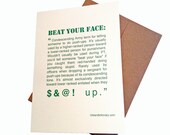 Military Greeting Card - Beat Your Face