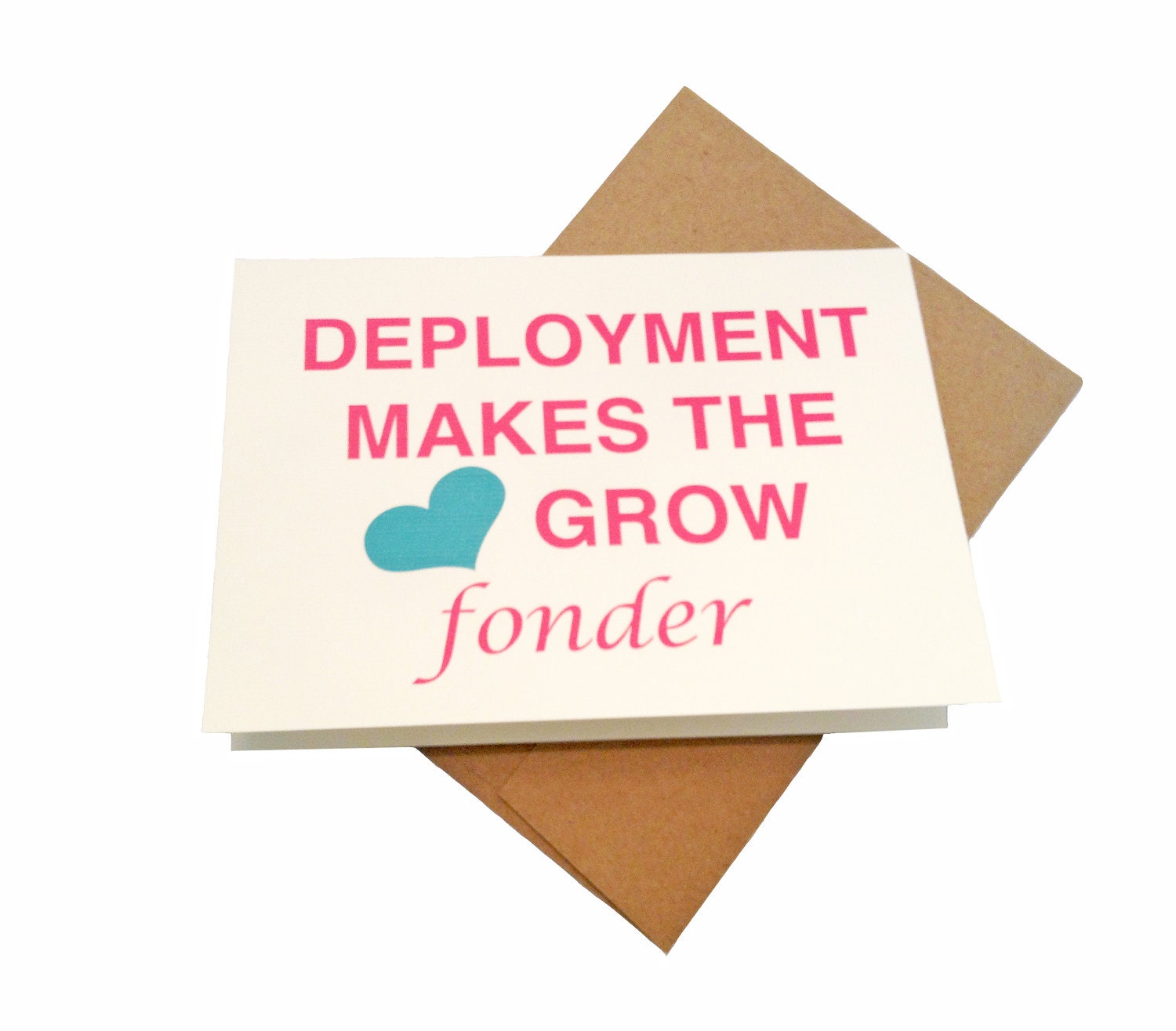 Military Greeting Card - Deployment Makes the Heart Grow Fonder