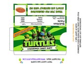 Teenage Mutant Ninja Turtles Candy Bar Sleeve (wrapper, label) - Birthday Party -Digital PDF File - You Print - Personalized Il_170x135