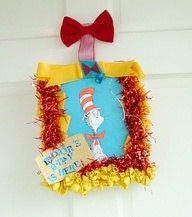 The Cat in the Hat inspired- Party Door decor