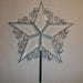 Beveled Glass Christmas Tree Topper, Whimsical 5 point Star CHOOSE BEAD COLOR