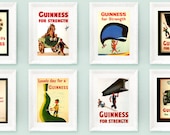 Any 4 Guinness Prints from our Store. Instant Collection of Original Book Plates Ireland Brewerania Advert Pint Toucan Gilroy Illustration