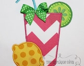Summer Lemonade Embroidery Design Machine Applique