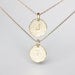 Multi Strand Initial Necklace - personalized charm layered 14k goldfill chain, vanilla dots, customized letter