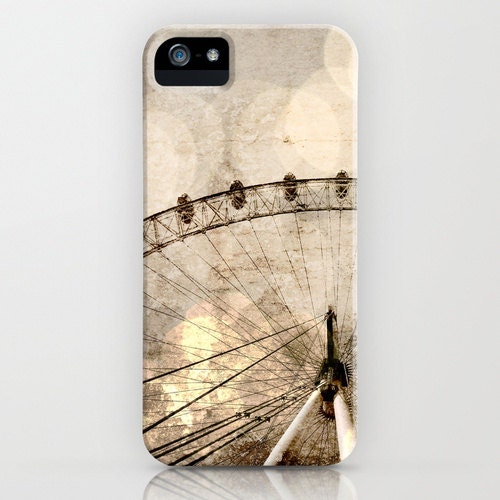 NEW for iPhone 5 - London Eye in London, England iPhone Hard Case, UK Ferris Wheel Photography on an Apple iPhone Case