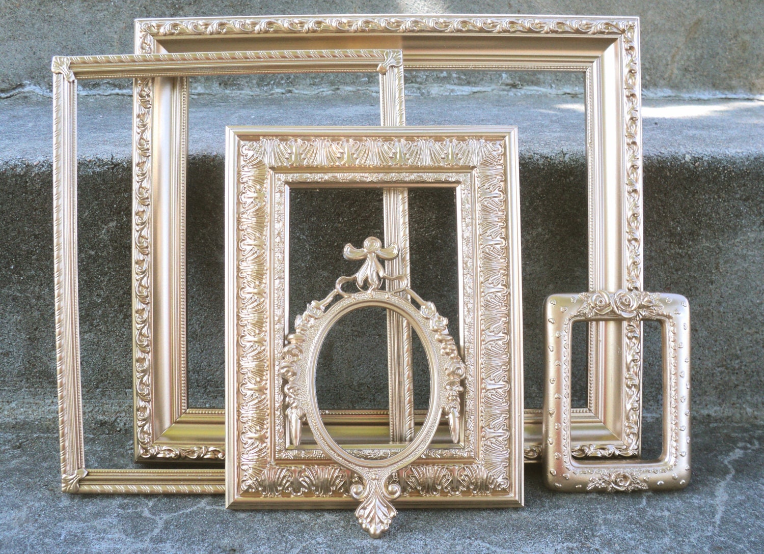 Gold Ornate Picture Frame Set