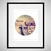 Retro Beach Photography - 8x10 circle photograph print - telescope boardwalk bokeh beach cottage wall art decor sunset 'Got a Quarter'