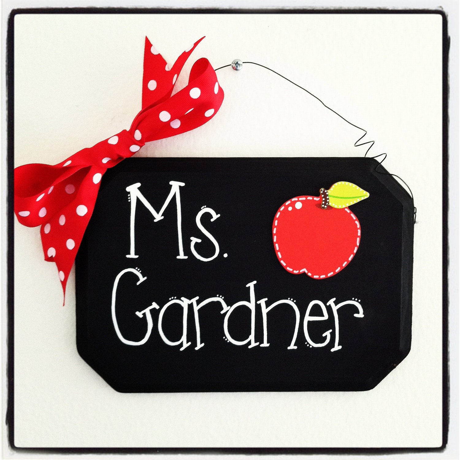Personalized Teacher Name Sign- Lined Writing