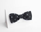 Polka dot bow tie, mens - double sided