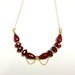 Red Ruby Quartz Necklace Yellow Gold Jewelry Modern Gemstone Jewellery Chain Crimson Teardrop