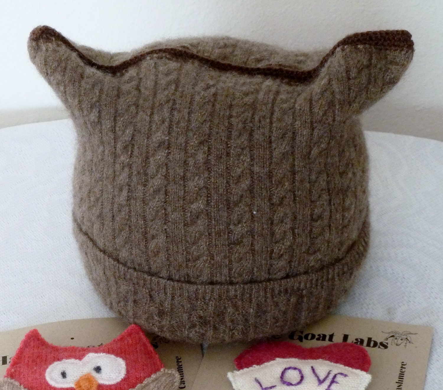 baby hat CASHMERE - FREE gift with purchase - brown recycled and eco friendly soft others are available
