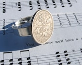 Lucky Sixpence Ring. Adjustable Gift Boxed Handmade Ring. Sixpence For Extra Luck....