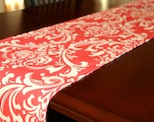 Premier Prints Table Runner- Coral Ozborne Damask - 13x72
