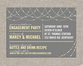 engagement party invitation - DIY printable file by YellowBrickStudio