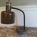 Vintage Brown Gooseneck Lamp Heyco Lamp Metal Lamp Autumn Colors Coffee Brown Lighting Retro Lighting