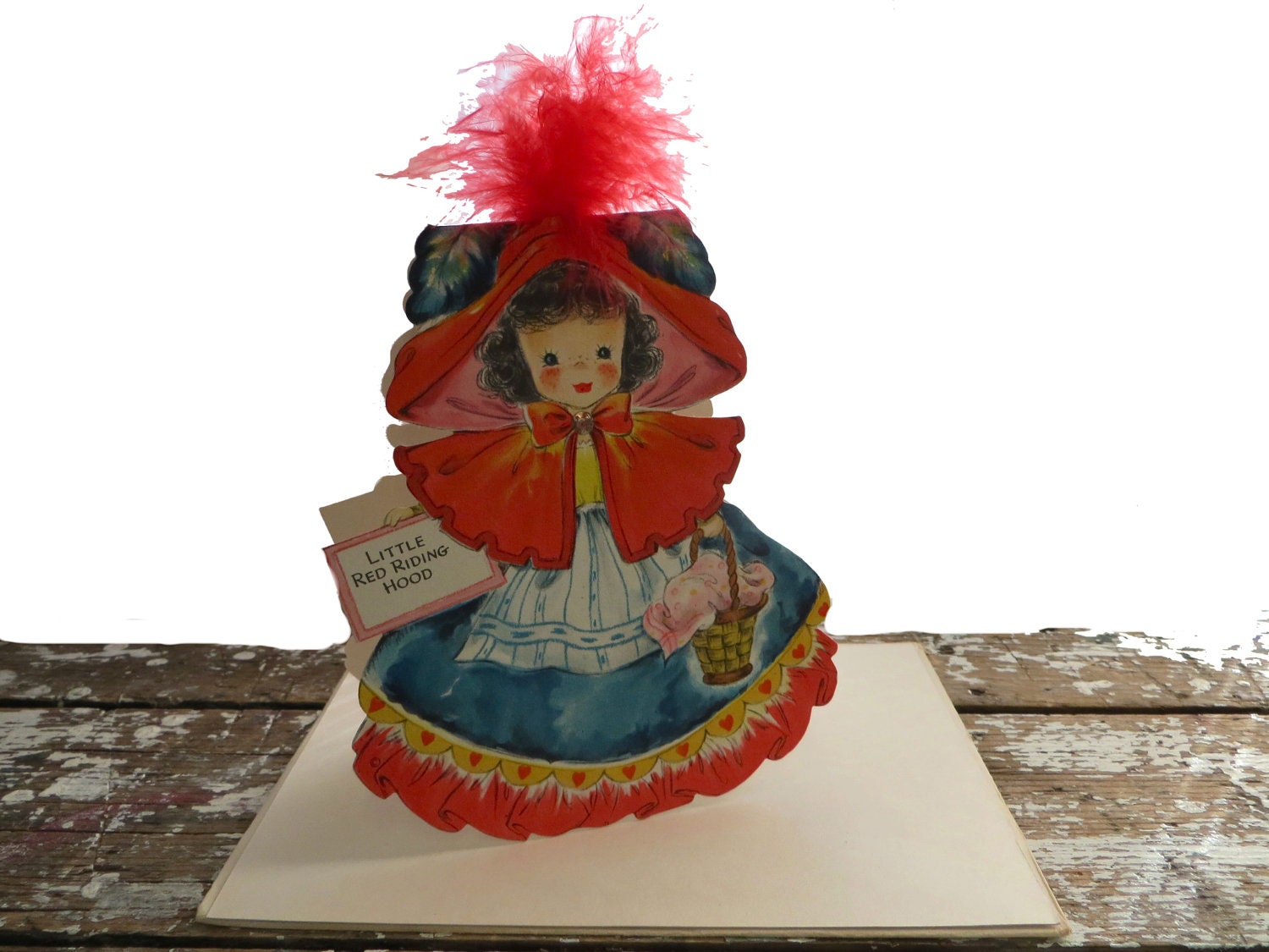 Land of Make Believe 1947 Hallmark Little Red Riding Hood Vintage Paper Doll Fairy Tale Doll