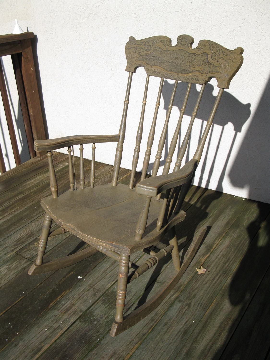 Chic and Shabby Warm Brown Painted Rocker