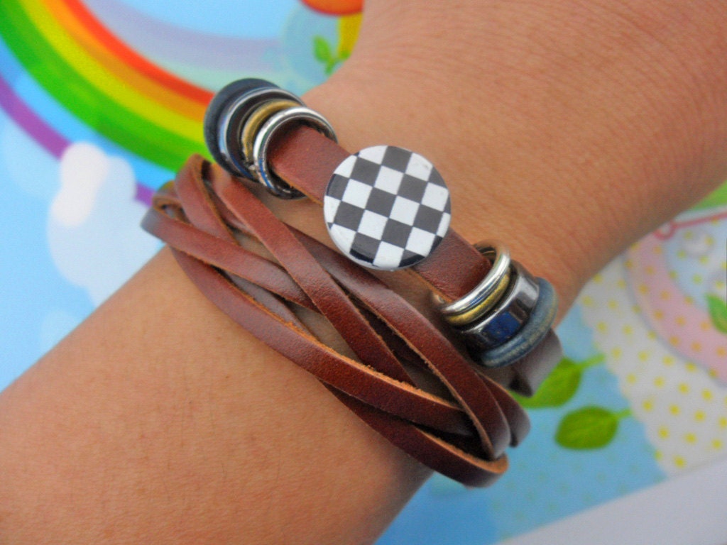 jewelry bangle leather bracelet Metal bracelet women bracelet girl bracelet boy bracelet wood glass beads wrist cuff SH-0748