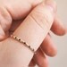 Polka Dot Thin Stacking Ring  - Sterling Silver with Hammered Oxidized Black Dots, Modern, Minimalist