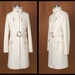 100% wool coat FM173 maxi coat white coat overcoat winter ivory coat
