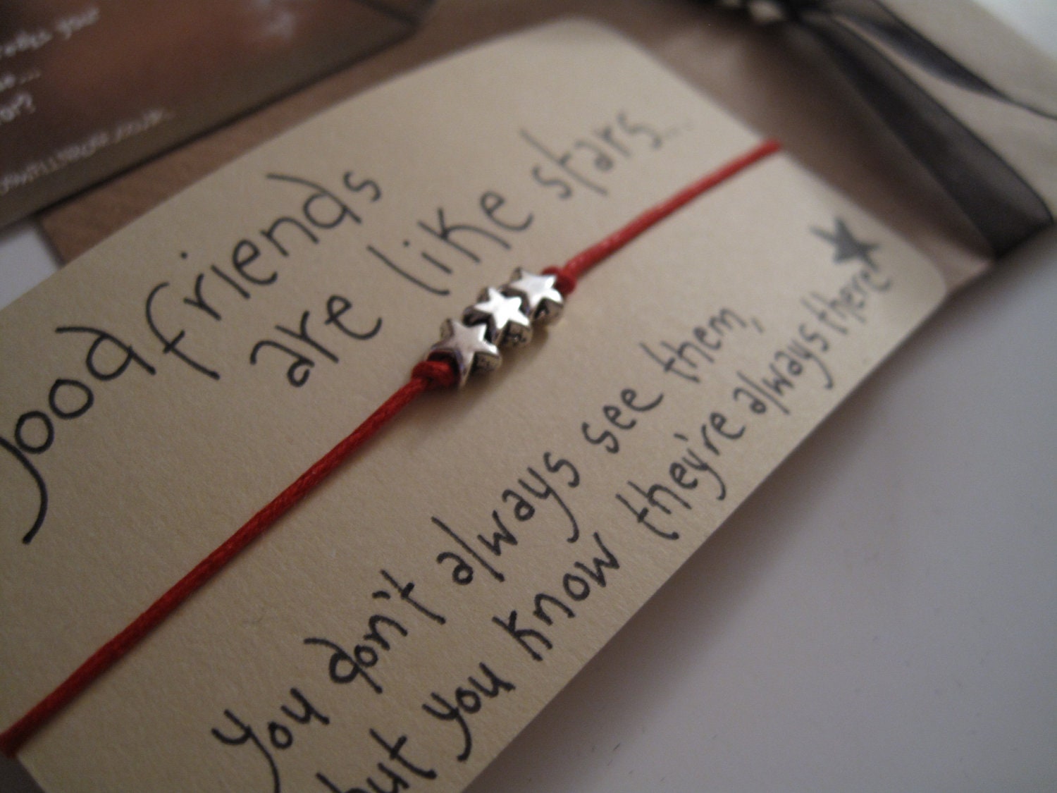 Friends are like Stars...Wish String Bracelet...