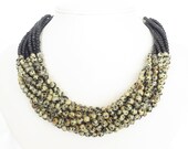 OOAK Dalmation Jasper Statement Necklace - Black & White Jewelry -  Obsidian and Jasper and Necklace