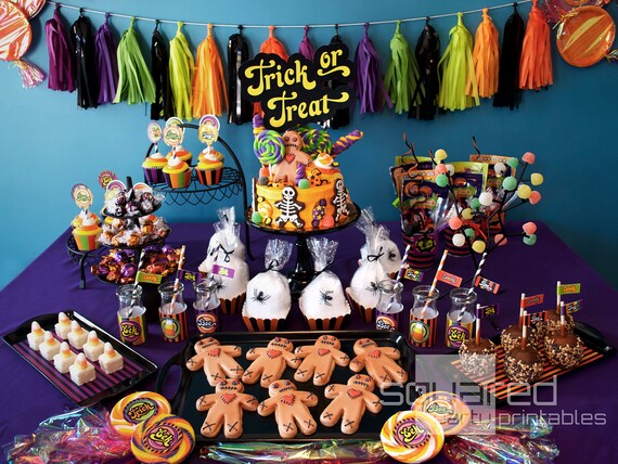 Printable Halloween Party Package Candy Land - Printable DIY - Trick or Treat - Print it Yourself - Halloween Candyland Party Il_570xn