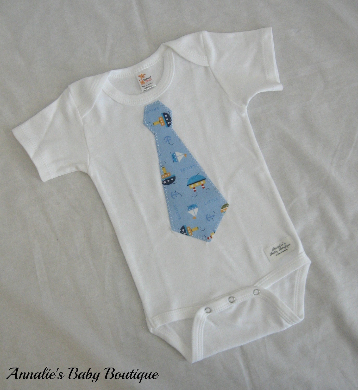 Sailboats Tie Onesie or Shirt