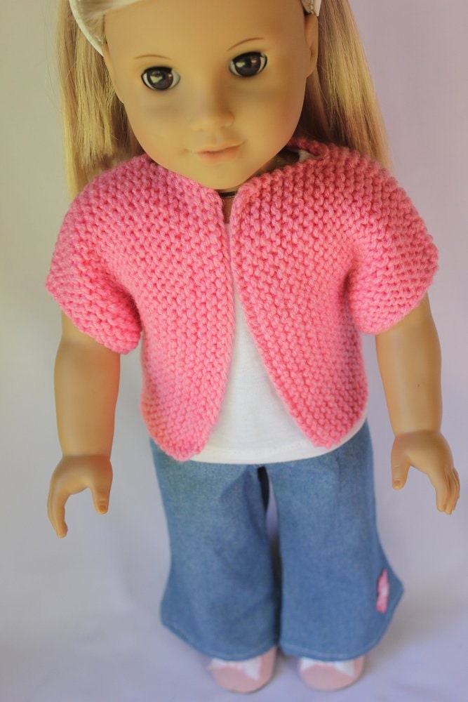 CLEARANCE - Basic Pink Knitted Sweater - 18" Dolls like American Girl