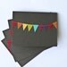 Grey Stationery Set with Rainbow Bunting Flag