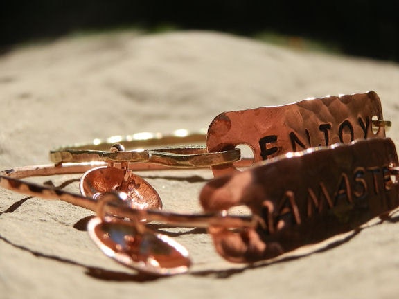 Words to Inspire - Copper & Brass Cuffs