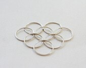 Set of 8 - Smooth Texture - Stackable Rings (STERLING SILVER)