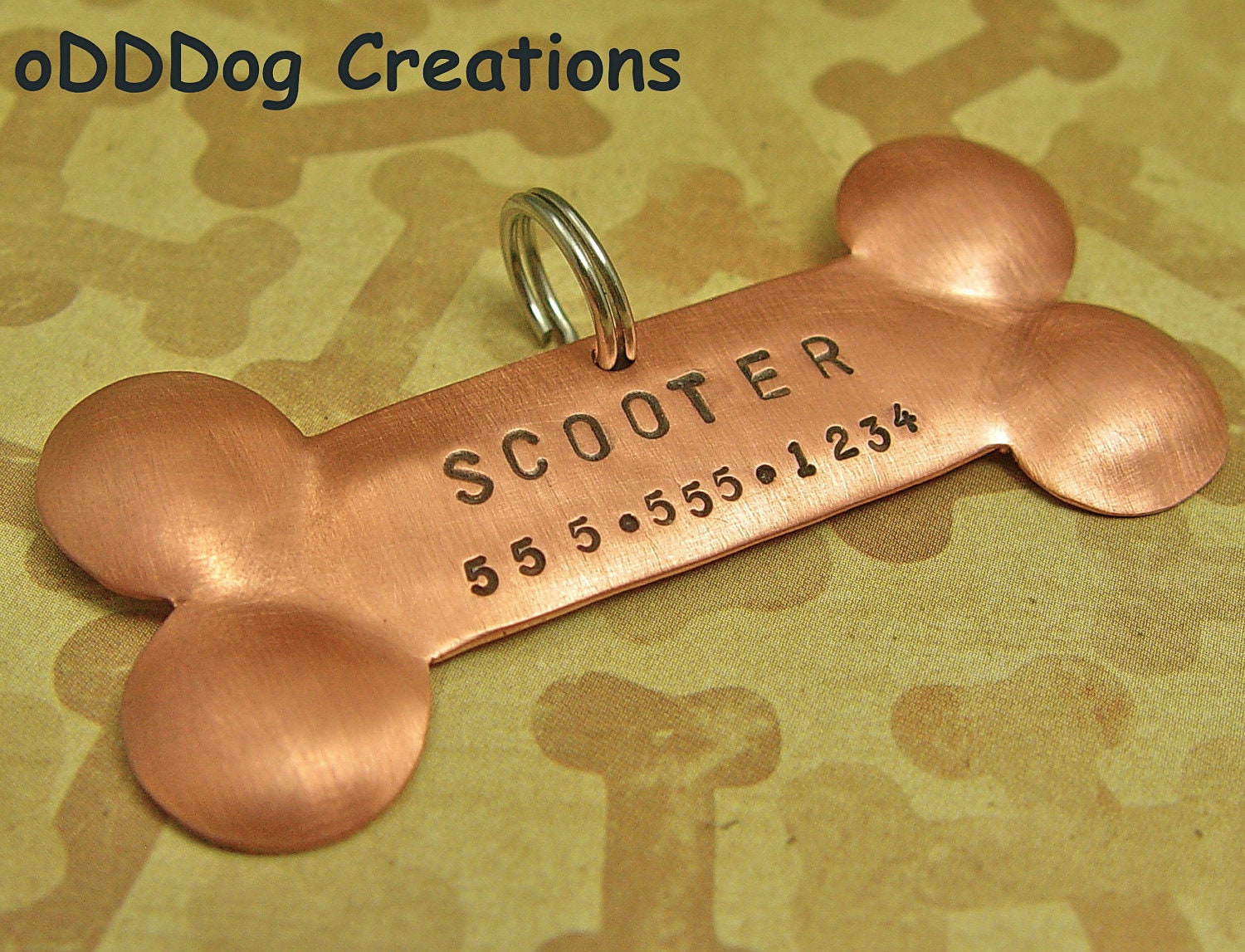 custom dog bone / dog tag : The DELUXE oDDDoggi Bone