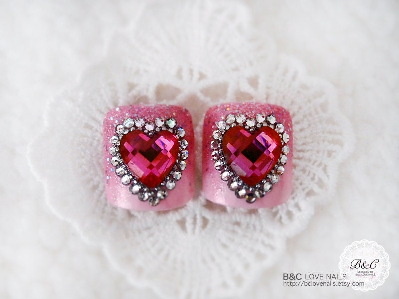 Summer Toenails - " Pink Lady "