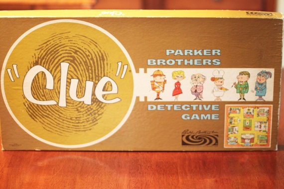 Vintage 1963 Clue Game By Parker Brothers WHODUNIT