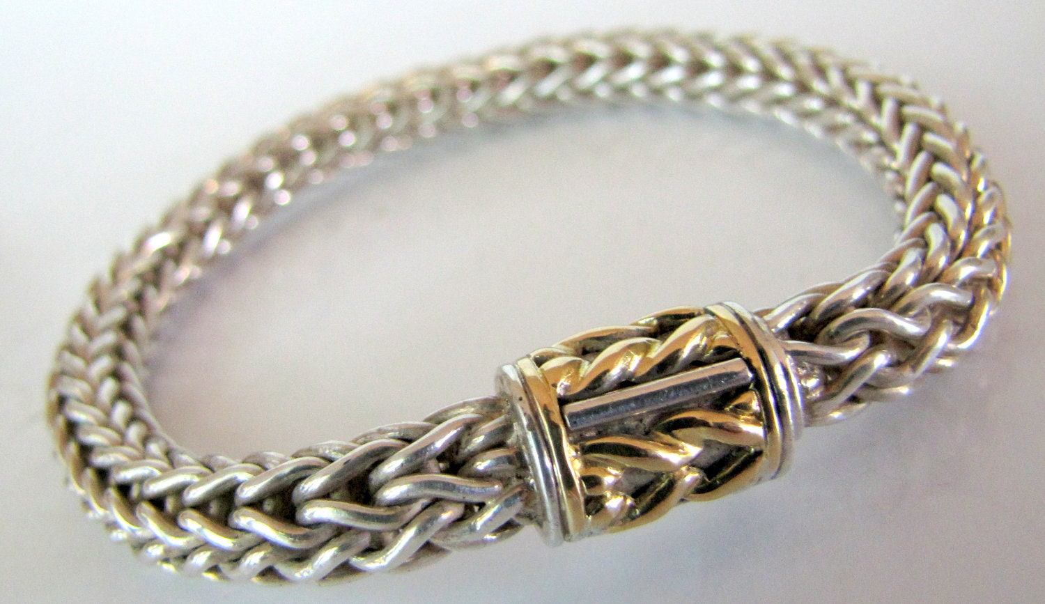 18kt Sterling Silver Woven Bracelet