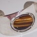 Vintage Mexican Silver Tiger's Eye Cuff Bracelet