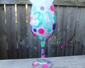 Personalized Birthday Wine Glasses