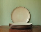 Heath Ceramics Coupe Dinner Plate Set In Nutmeg And Sandalwood - Set of 4 Mid Century Heath Large Plates